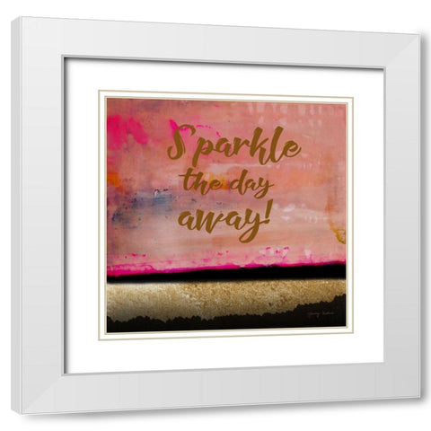 Sparkle the Day Away White Modern Wood Framed Art Print with Double Matting by Kushnir, Tammy
