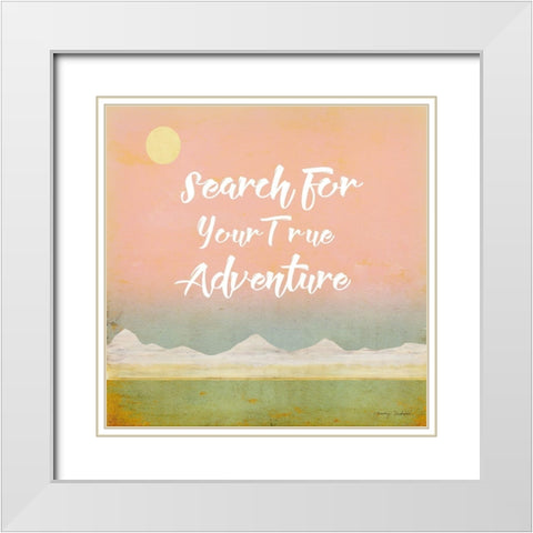 Search for Adventure II  White Modern Wood Framed Art Print with Double Matting by Kushnir, Tammy