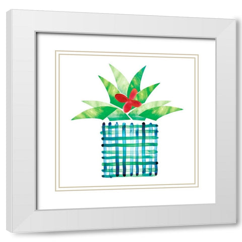 Colorful Cactus III  White Modern Wood Framed Art Print with Double Matting by Northern Lights