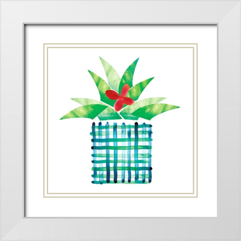 Colorful Cactus III  White Modern Wood Framed Art Print with Double Matting by Northern Lights