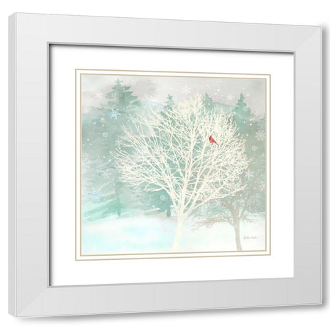 Winter Wonder II White Modern Wood Framed Art Print with Double Matting by Coulter, Cynthia