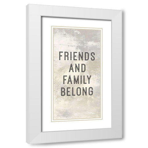 Home is Where Love Resides Panel C White Modern Wood Framed Art Print with Double Matting by Cusson, Marie Elaine