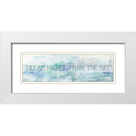 Breath Peace  White Modern Wood Framed Art Print with Double Matting by Tre Sorelle Studios