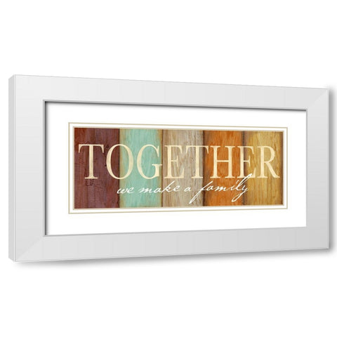 Family Sentiment Sign II Spice White Modern Wood Framed Art Print with Double Matting by Coulter, Cynthia