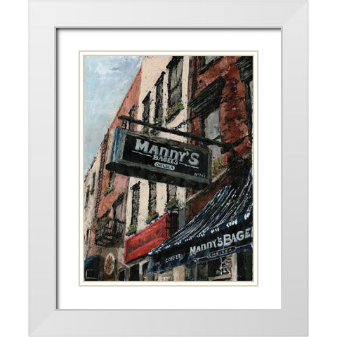 New York Neighborhood II White Modern Wood Framed Art Print with Double Matting by Cusson, Marie Elaine