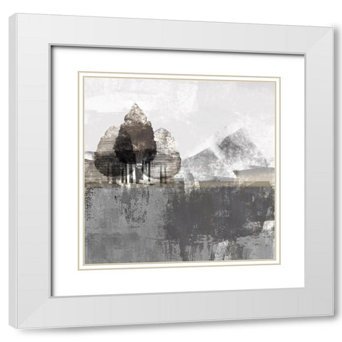 Textured Landscape White Modern Wood Framed Art Print with Double Matting by Northern Lights