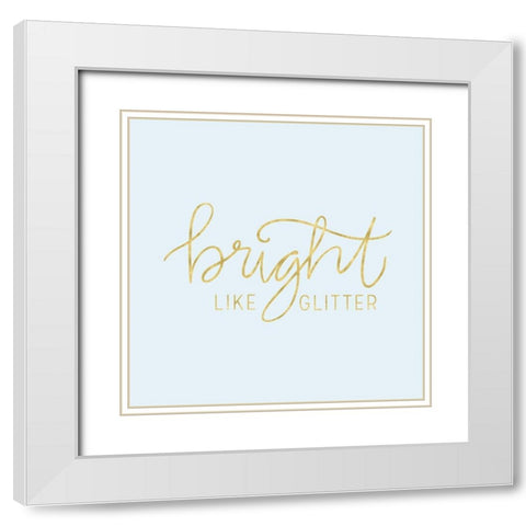 You Glow Girl I White Modern Wood Framed Art Print with Double Matting by Noonday Design