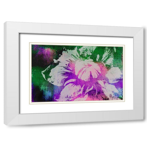 Color Pop Flower White Modern Wood Framed Art Print with Double Matting by Tyrrell, Lu Anne