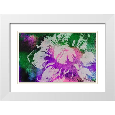 Color Pop Flower White Modern Wood Framed Art Print with Double Matting by Tyrrell, Lu Anne