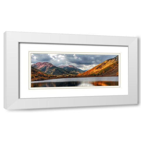 Crystal Lake White Modern Wood Framed Art Print with Double Matting by Tyrrell, Lu Anne