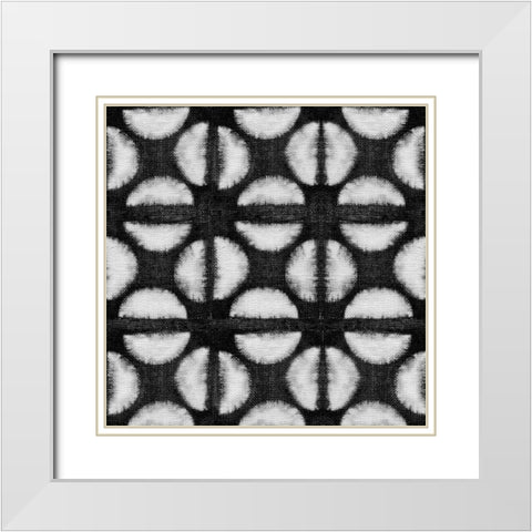 Shibori Black IV White Modern Wood Framed Art Print with Double Matting by Green, Nancy