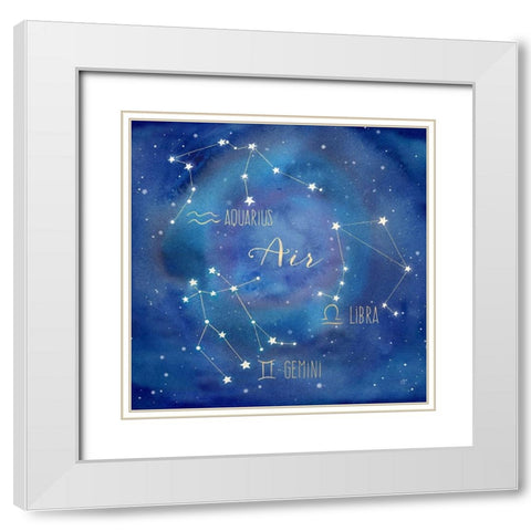 Star Sign Air White Modern Wood Framed Art Print with Double Matting by Coulter, Cynthia