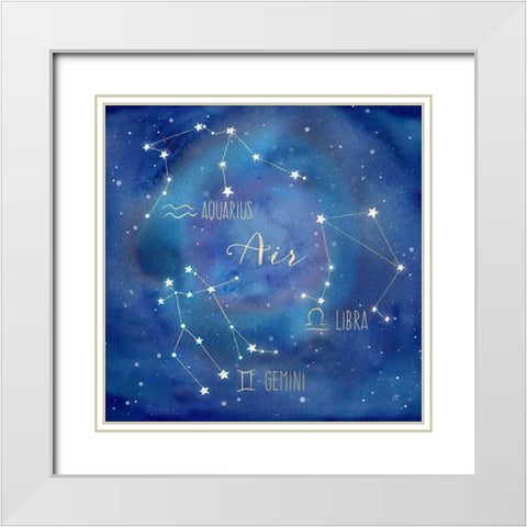 Star Sign Air White Modern Wood Framed Art Print with Double Matting by Coulter, Cynthia