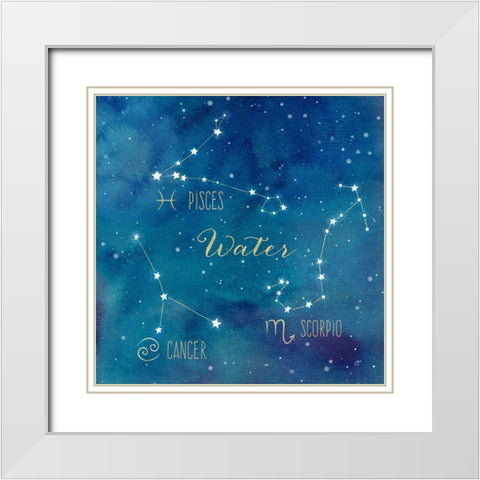 Star Sign Water White Modern Wood Framed Art Print with Double Matting by Coulter, Cynthia
