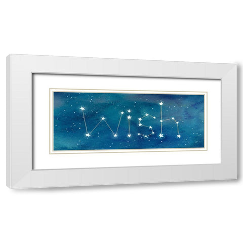 Star Sign Wish White Modern Wood Framed Art Print with Double Matting by Coulter, Cynthia