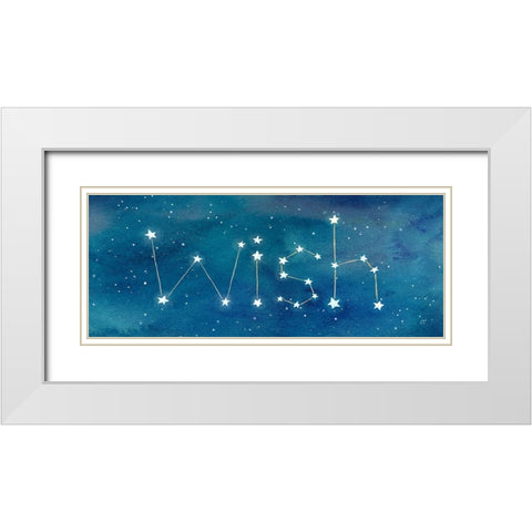 Star Sign Wish White Modern Wood Framed Art Print with Double Matting by Coulter, Cynthia