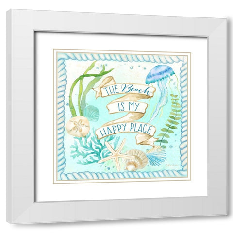 Mermaid Dreams II White Modern Wood Framed Art Print with Double Matting by Coulter, Cynthia