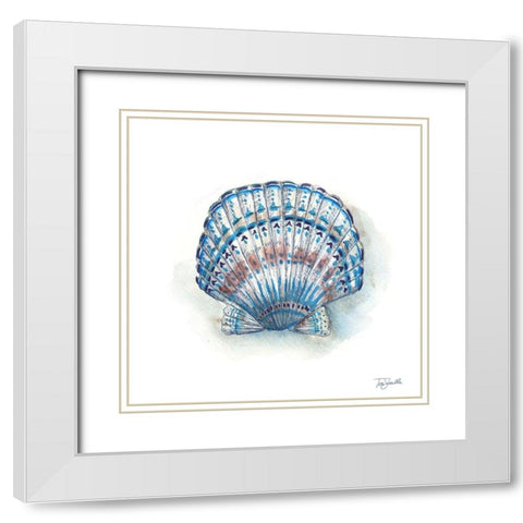 Bohemian Shells VII White Modern Wood Framed Art Print with Double Matting by Tre Sorelle Studios