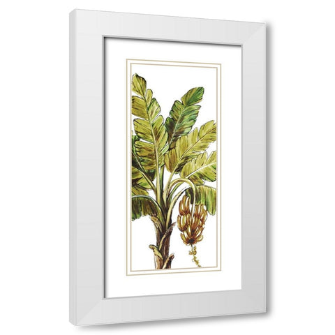 Tropical Palm Paradise II White Modern Wood Framed Art Print with Double Matting by Tre Sorelle Studios