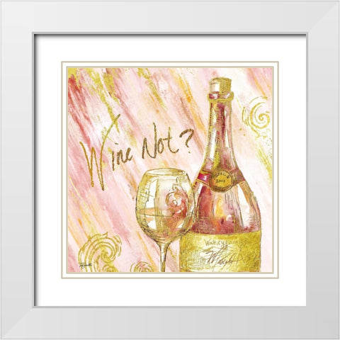 Rose All Day II (Wine Not?) White Modern Wood Framed Art Print with Double Matting by Tre Sorelle Studios