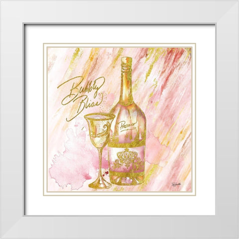 Rose All Day VI (Bubbly Bliss) White Modern Wood Framed Art Print with Double Matting by Tre Sorelle Studios