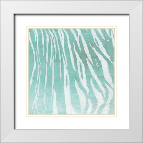 Soft Animal Prints Blue Tiger White Modern Wood Framed Art Print with Double Matting by Cusson, Marie Elaine