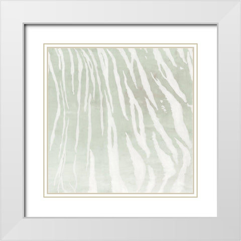 Soft Animal Prints Gray Tiger White Modern Wood Framed Art Print with Double Matting by Cusson, Marie Elaine