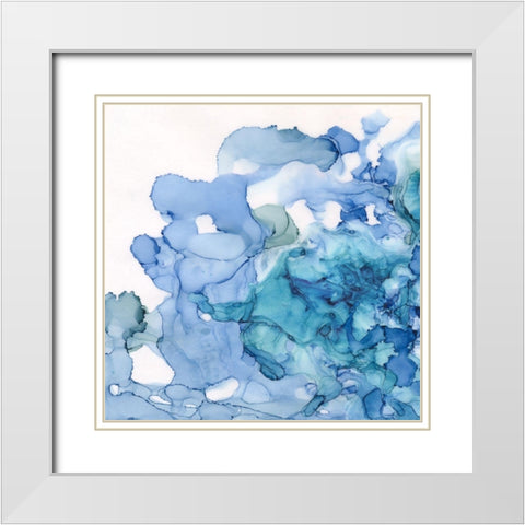 Ocean Influence Blue    White Modern Wood Framed Art Print with Double Matting by Reed, Tara