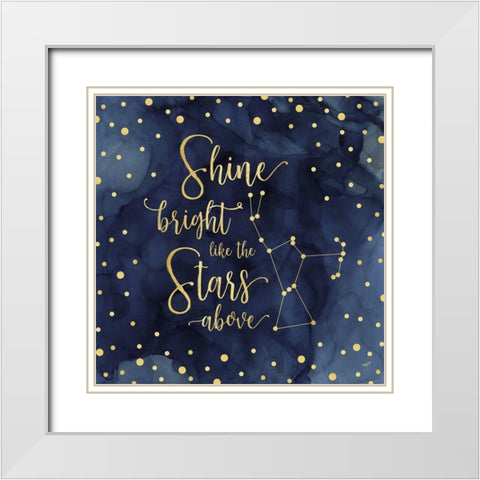 Oh My Stars III Shine Bright White Modern Wood Framed Art Print with Double Matting by Reed, Tara