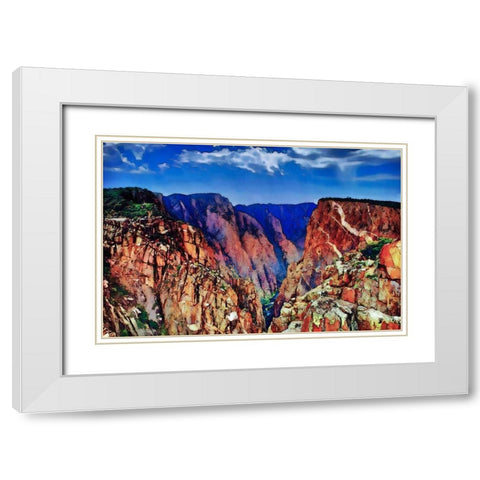Black Canyon  White Modern Wood Framed Art Print with Double Matting by Tyrrell, LuAnne