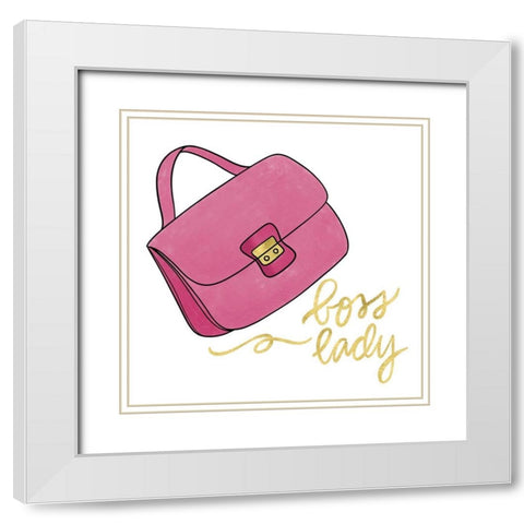 Goal Digger I Boss White Modern Wood Framed Art Print with Double Matting by Noonday Design