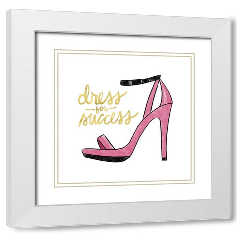 Goal Digger II Success White Modern Wood Framed Art Print with Double Matting by Noonday Design