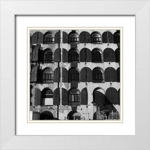 Windows White Modern Wood Framed Art Print with Double Matting by Betancourt, Jose