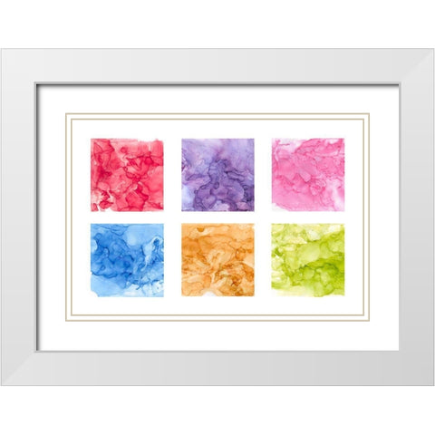 Bright Mineral Abstracts 6up White Modern Wood Framed Art Print with Double Matting by Reed, Tara