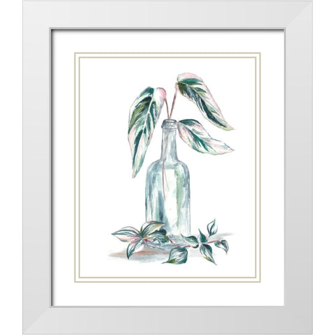 Island Tropics Frond in Bottle III White Modern Wood Framed Art Print with Double Matting by Tre Sorelle Studios