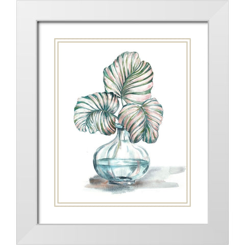 Island Tropics Frond in Bottle IV White Modern Wood Framed Art Print with Double Matting by Tre Sorelle Studios