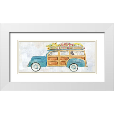 Vintage Station Wagon Panel White Modern Wood Framed Art Print with Double Matting by Coulter, Cynthia