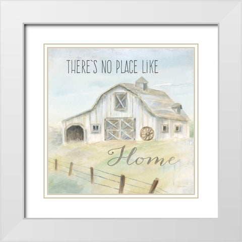 Farmhouse Sentiment  White Modern Wood Framed Art Print with Double Matting by Coulter, Cynthia