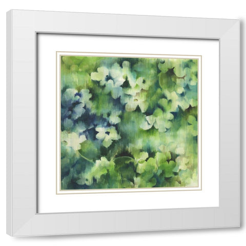 Lush Meadow White Modern Wood Framed Art Print with Double Matting by Wicks, Jane