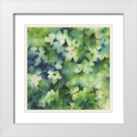 Lush Meadow White Modern Wood Framed Art Print with Double Matting by Wicks, Jane