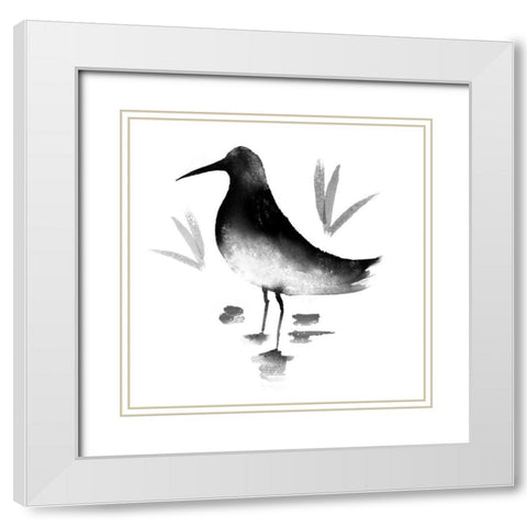 Waters Edge II White Modern Wood Framed Art Print with Double Matting by Northern Lights