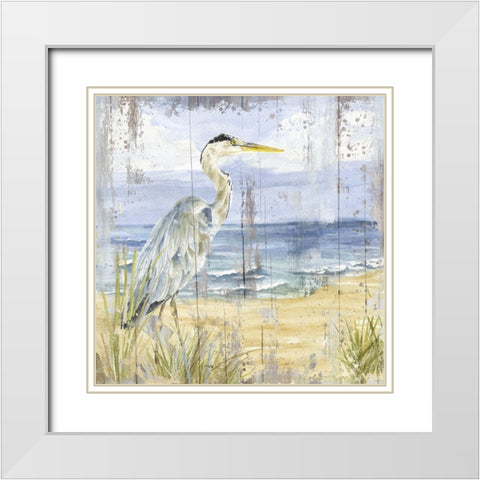 Birds of the Coast Rustic I White Modern Wood Framed Art Print with Double Matting by Reed, Tara