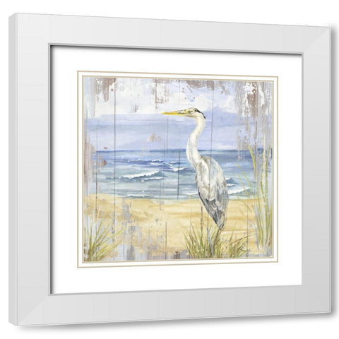 Birds of the Coast Rustic II White Modern Wood Framed Art Print with Double Matting by Reed, Tara