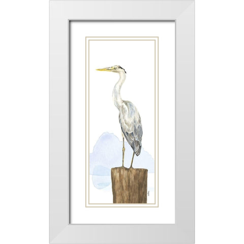 Birds of the Coast Panel II White Modern Wood Framed Art Print with Double Matting by Reed, Tara