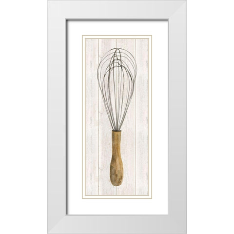 Vintage Kitchen Whisk White Modern Wood Framed Art Print with Double Matting by Reed, Tara