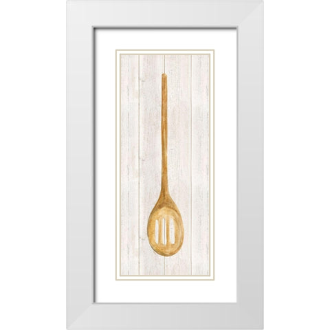 Vintage Kitchen Wooden Spoon White Modern Wood Framed Art Print with Double Matting by Reed, Tara