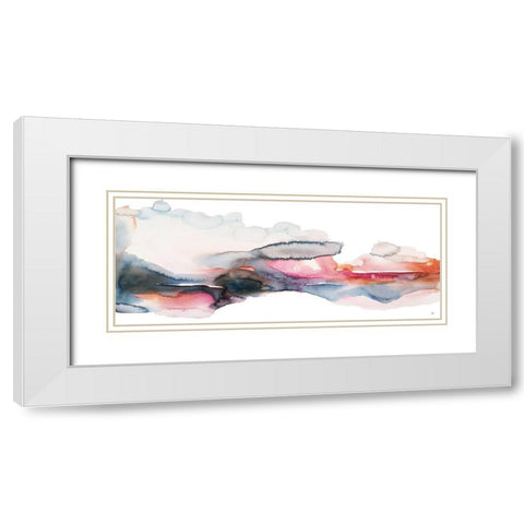 Rain on Sunset White Modern Wood Framed Art Print with Double Matting by Bijou, Andrea