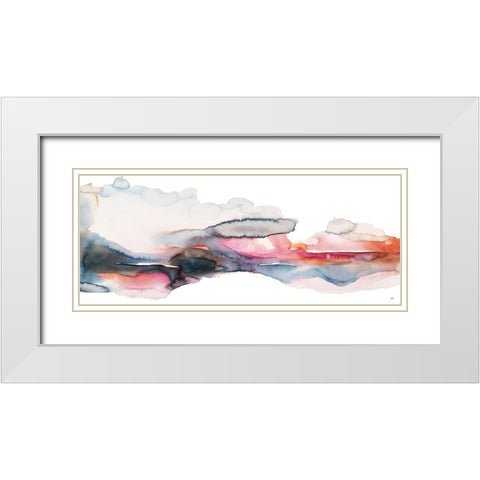 Rain on Sunset White Modern Wood Framed Art Print with Double Matting by Bijou, Andrea
