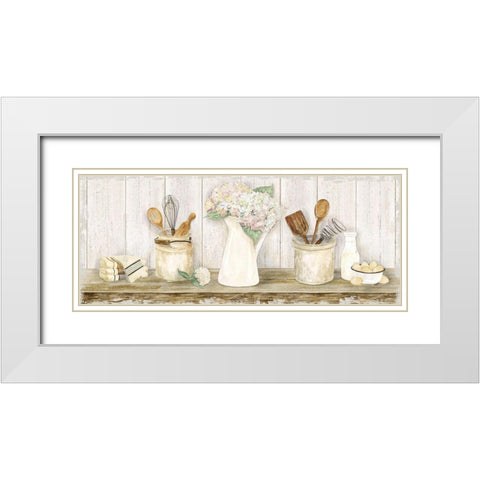 Vintage Kitchen Panel White Modern Wood Framed Art Print with Double Matting by Reed, Tara