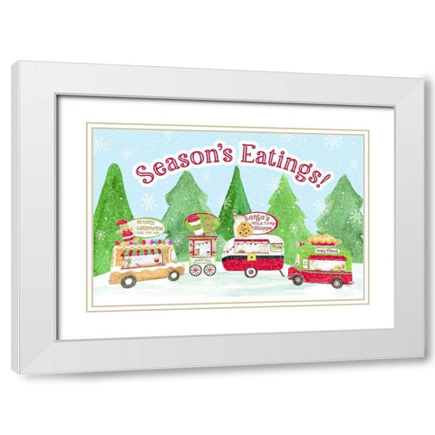 Food Cart Christmas-Seasons Eatings White Modern Wood Framed Art Print with Double Matting by Reed, Tara